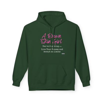 Brown Skin Girl Can Be Anything Heavy Blend Hooded Sweatshirt
