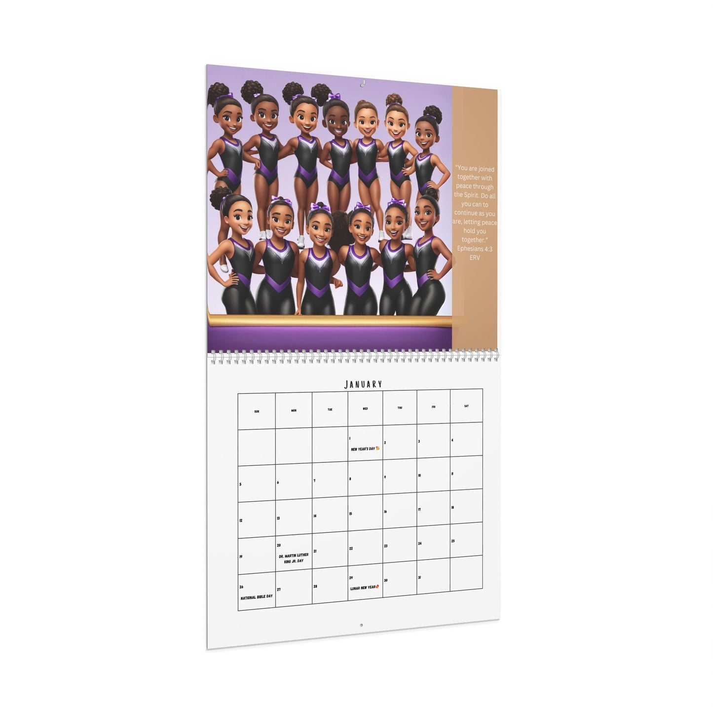 2025 Inspirational Calendar for Young Girls of Color