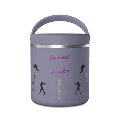 Personalized Gymnast Thermos Food Jar - "Flippin Out Over Lunch" - Insulated 25oz Lunch Thermos - Summer 2026