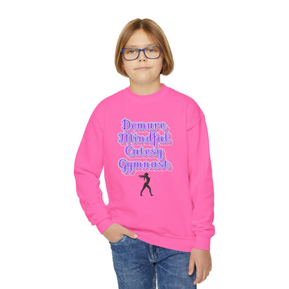 Demure Gymnast Youth Crewneck Sweatshirt