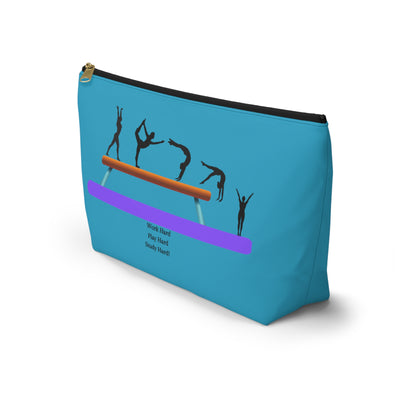 Gymnast Study Hard Pencil / Accessory Pouch w T-bottom