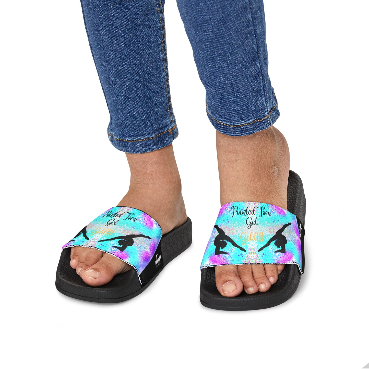 Point Your Toes! Youth PU Slide Sandals