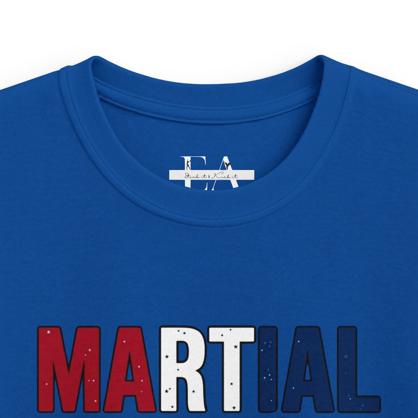 Kids Martial Artist T‑Shirt America 250 – Patriotic Belt Graphic
