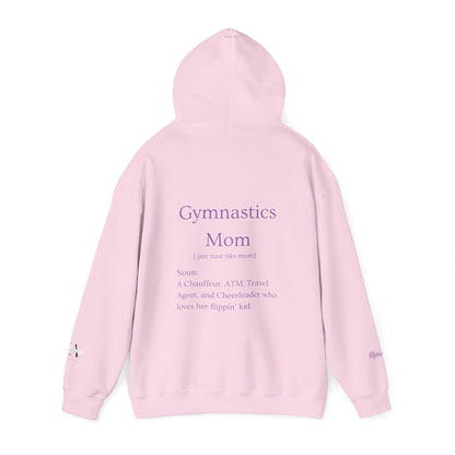 Gymnastics Mom Hoodie (Personalized Name on Sleeve)— Proud Supporter Sweatshirt