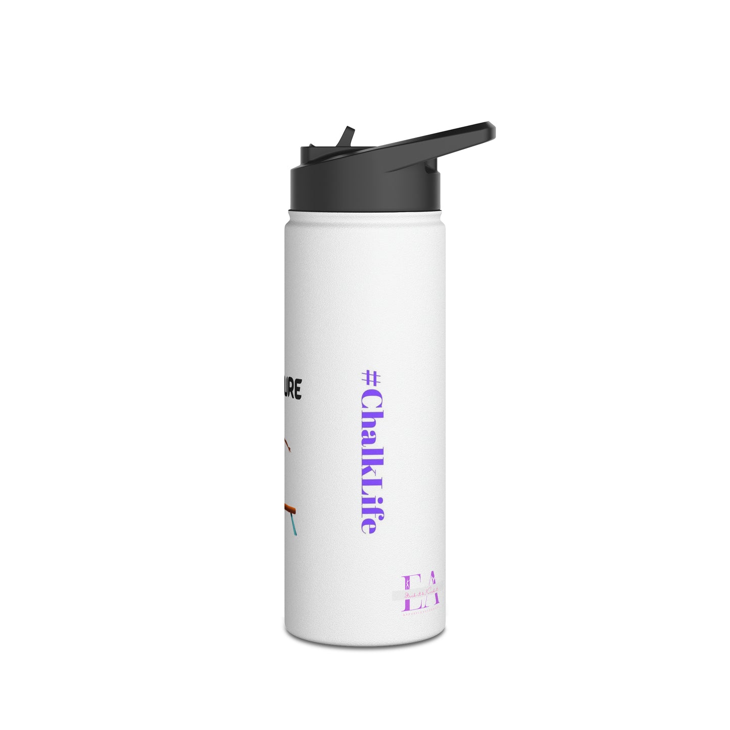 No Pressure (Beam Queen) Stainless Steel Water Bottle, Standard Lid