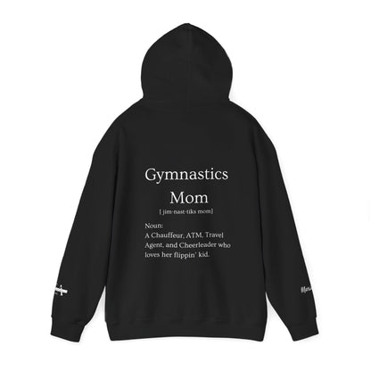 Gymnastics Mom Hoodie (Personalized Name on Sleeve)— Proud Supporter Sweatshirt