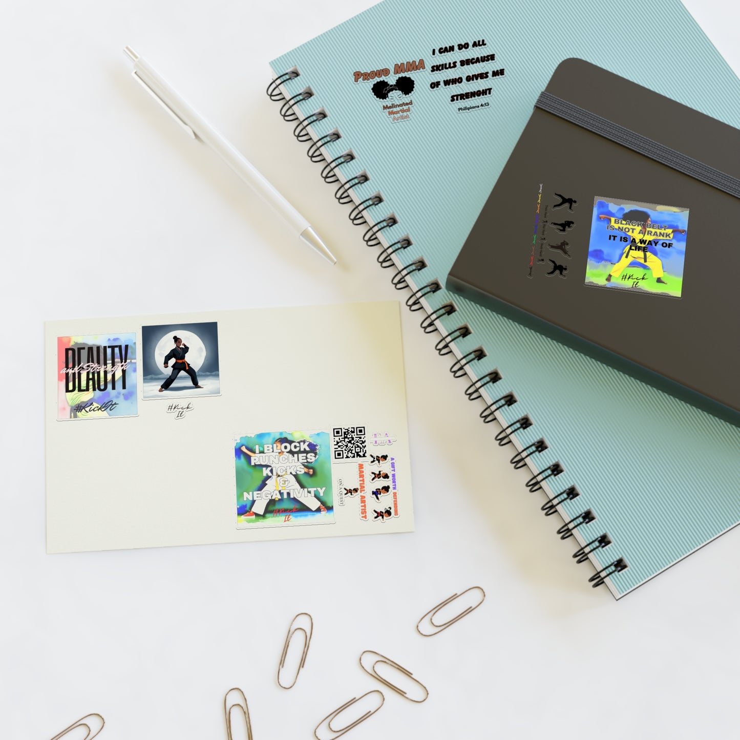 E & A Karate Sticker Sheets