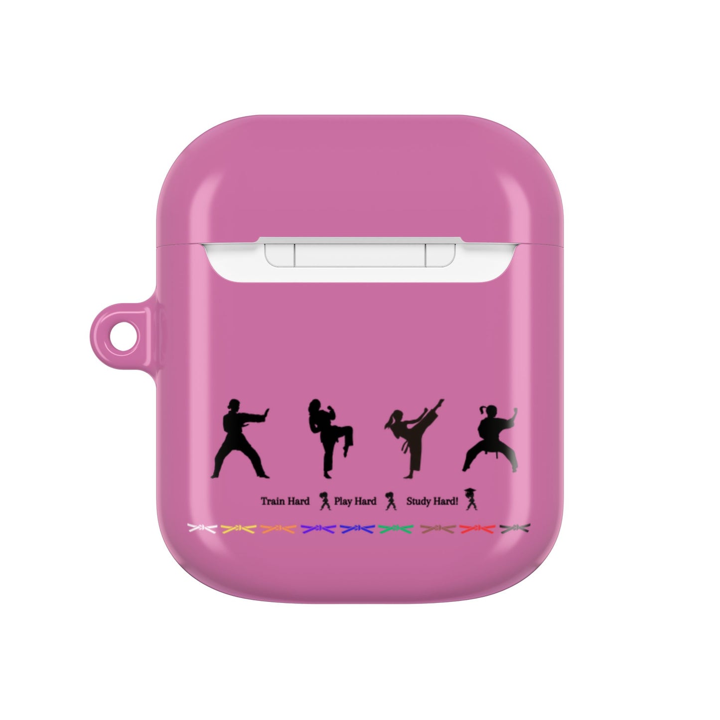 Karate Kid AirPod Case - Train Hard, Play Hard, Study Hard - Cute Pink Protective Cover