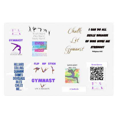 E & A Gymnast Sticker Sheets