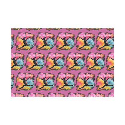 Chalk-Lit Gymnast Gift Wrap Papers