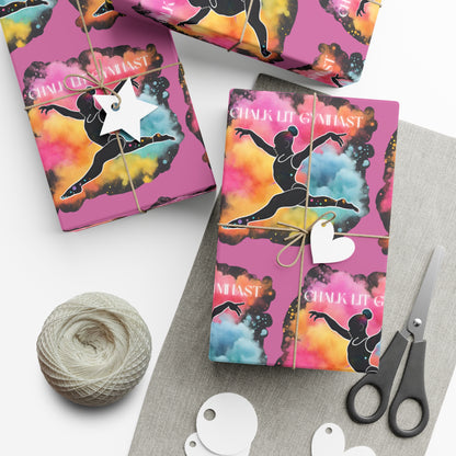 Chalk-Lit Gymnast Gift Wrap Papers