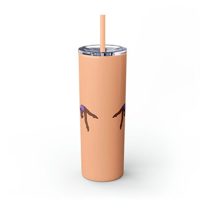 Gymnast Fuel Skinny Tumbler with Straw, 20oz