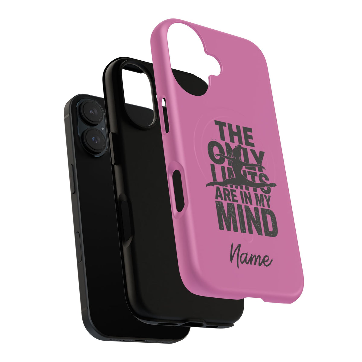 Tough Magnetic Phone Case (iPhone 18 Pro Max- iPhone 15) — “The Only Limits Are In My Mind” Motivational Design