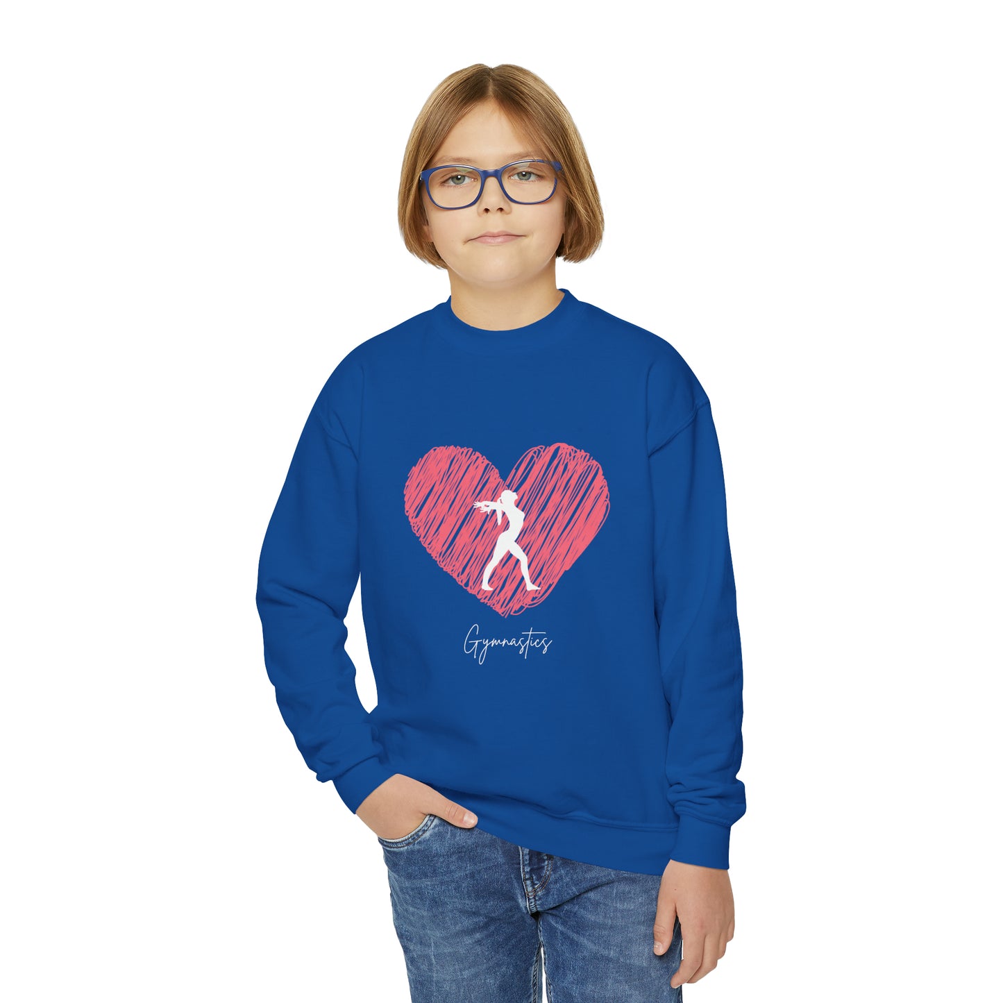 Love Gymnastics Youth Crewneck Sweatshirt