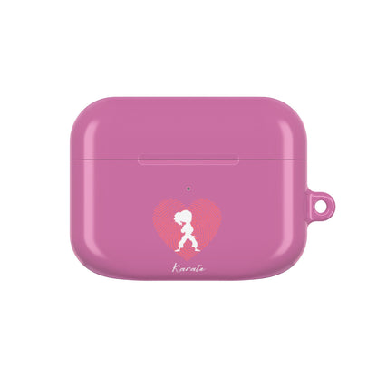 Karate Kid AirPod Case - Train Hard, Play Hard, Study Hard - Cute Pink Protective Cover