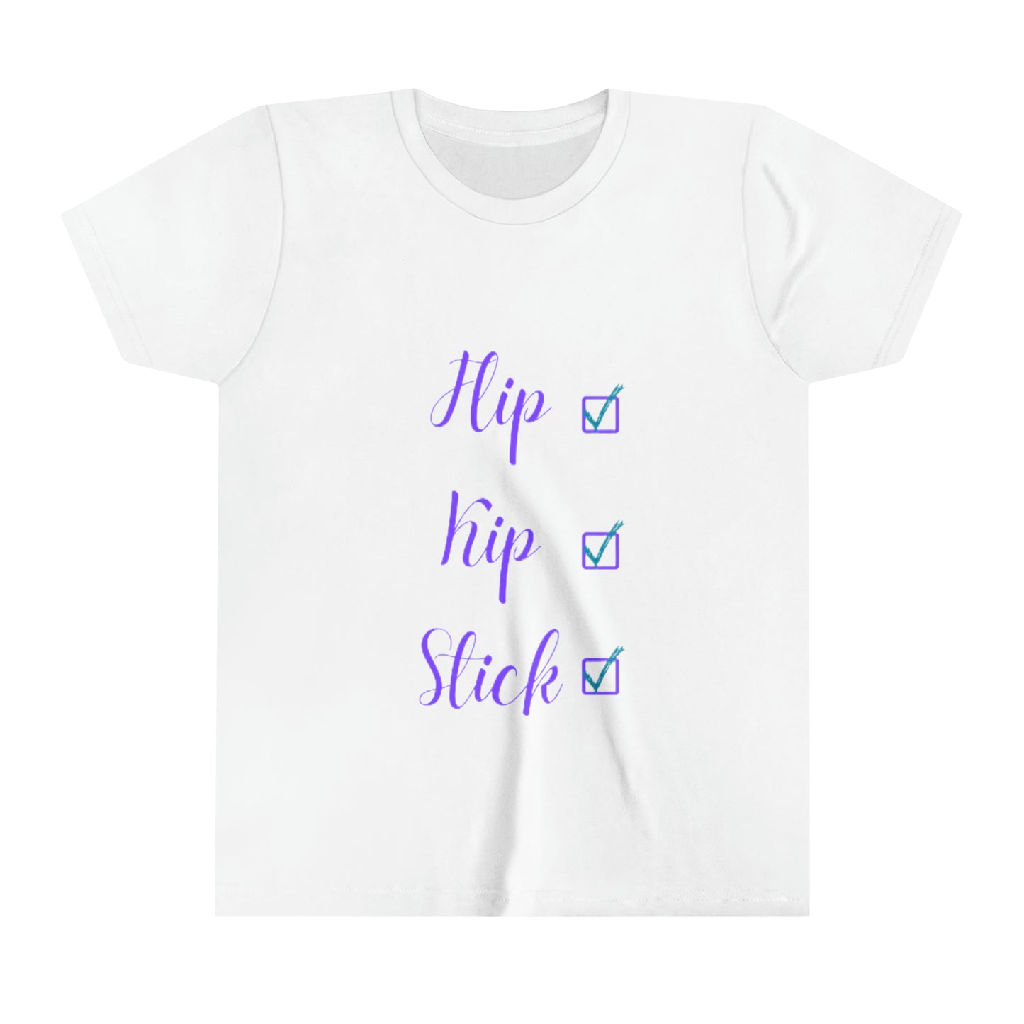 Gymnast Skills (Flip, Kip, Stick) Youth Short Sleeve Tee