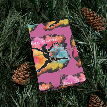 Chalk-Lit Gymnast Gift Wrap Papers