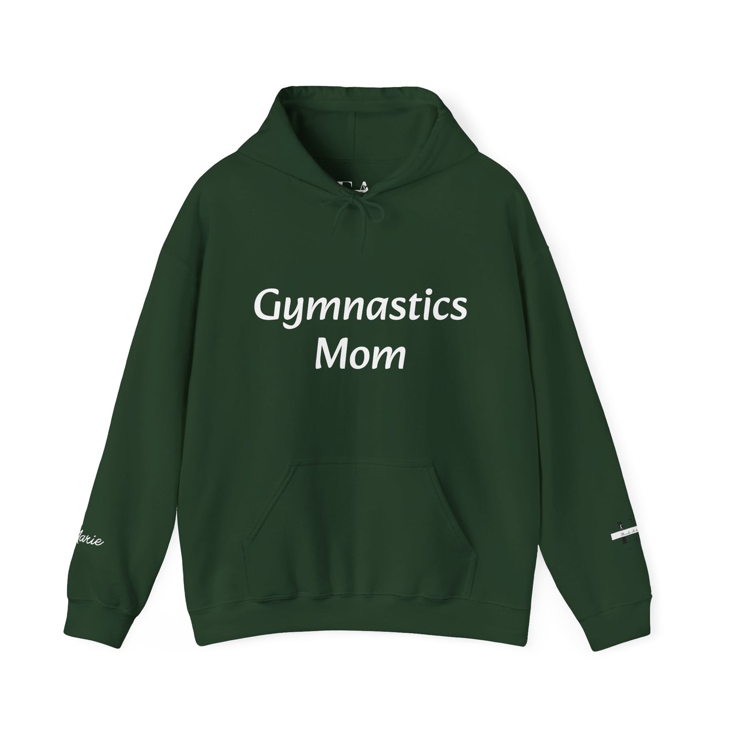 Gymnastics Mom Hoodie (Personalized Name on Sleeve)— Proud Supporter Sweatshirt