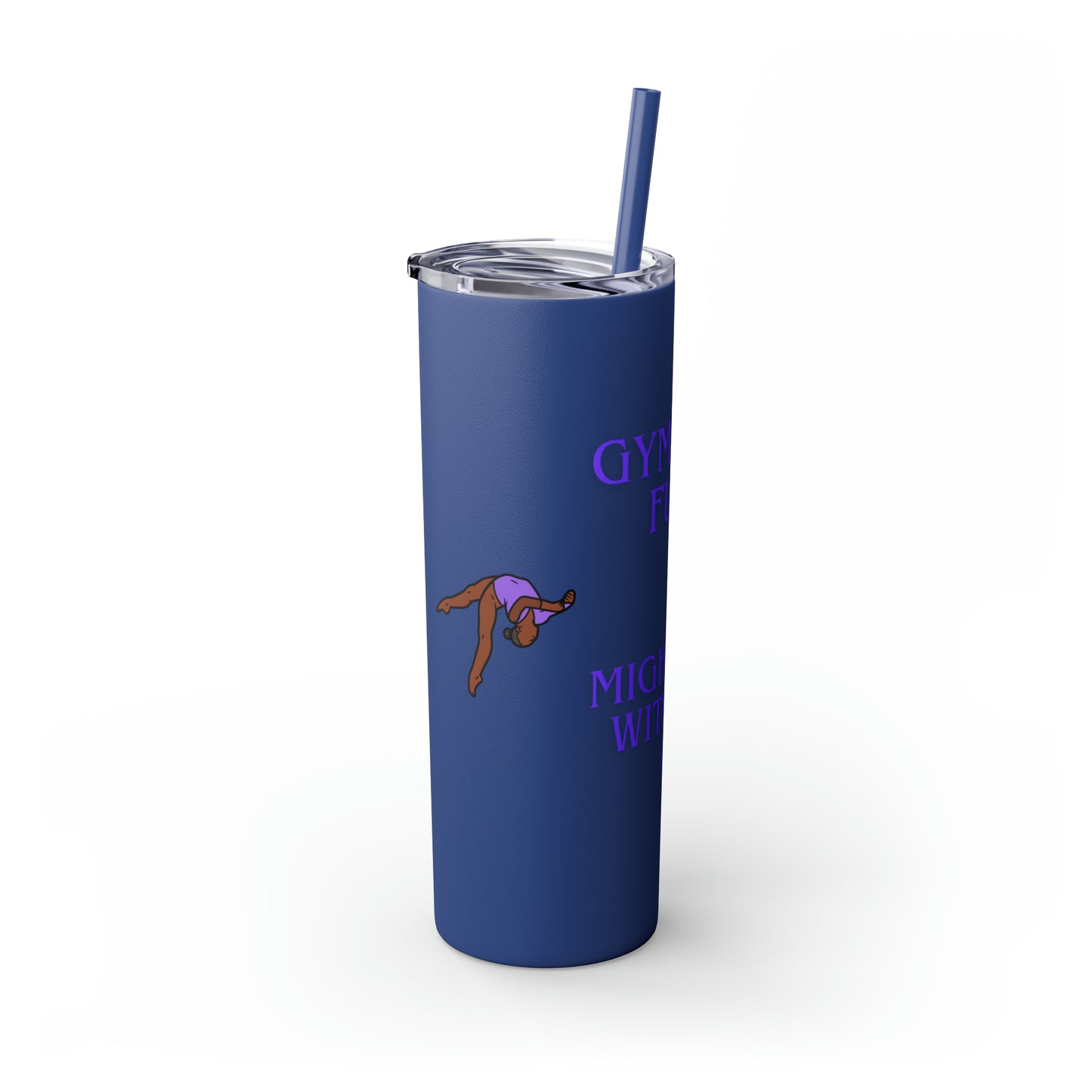 Gymnast Fuel Skinny Tumbler with Straw, 20oz