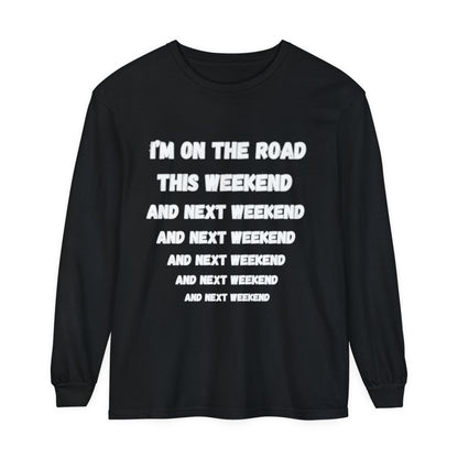 On The Road Unisex Garment-dyed Long Sleeve T-Shirt