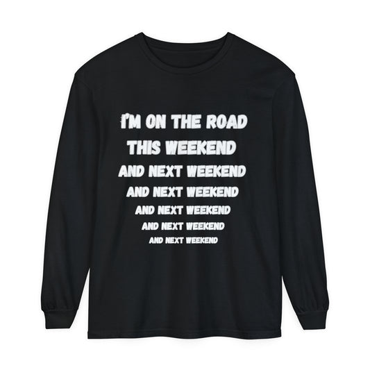 On The Road Unisex Garment-dyed Long Sleeve T-Shirt