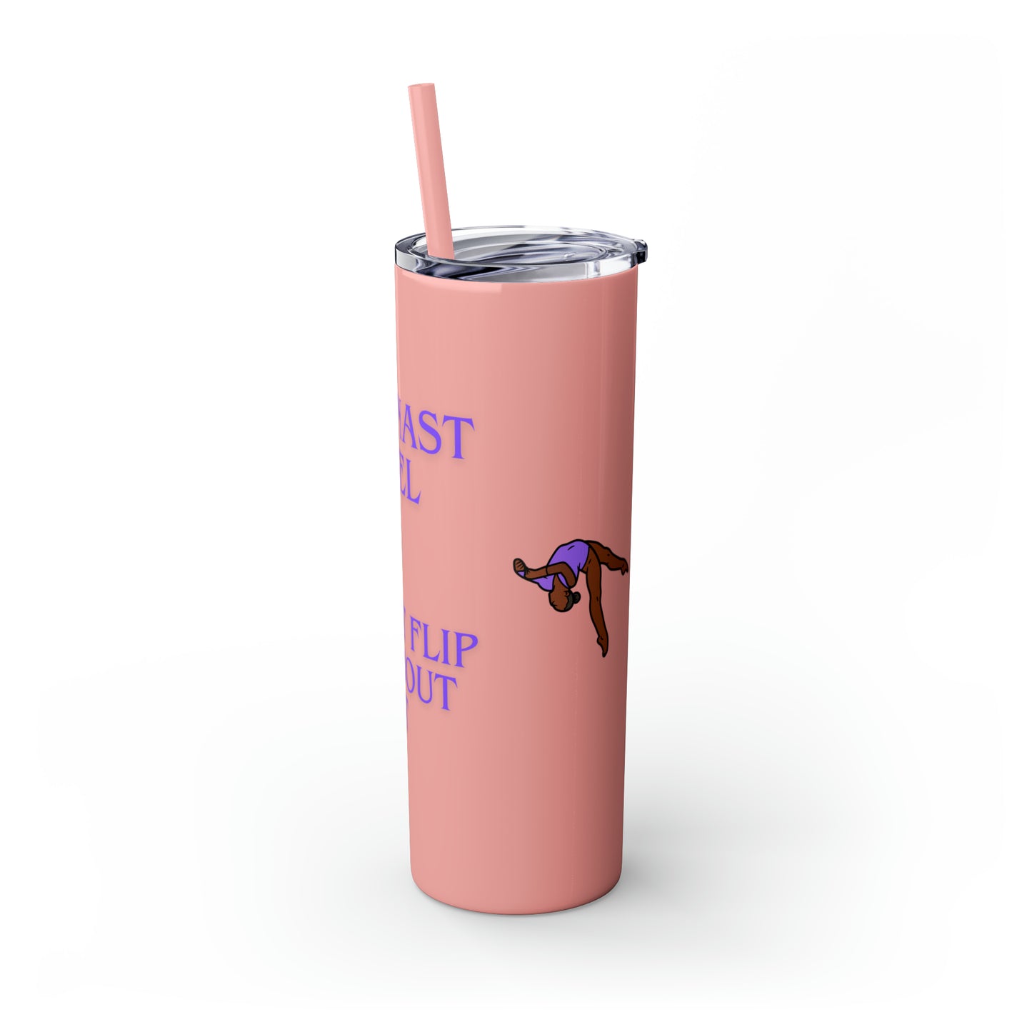 Gymnast Fuel Skinny Tumbler with Straw, 20oz