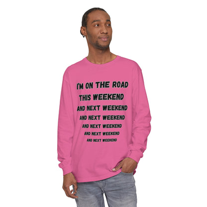 On The Road Unisex Garment-dyed Long Sleeve T-Shirt