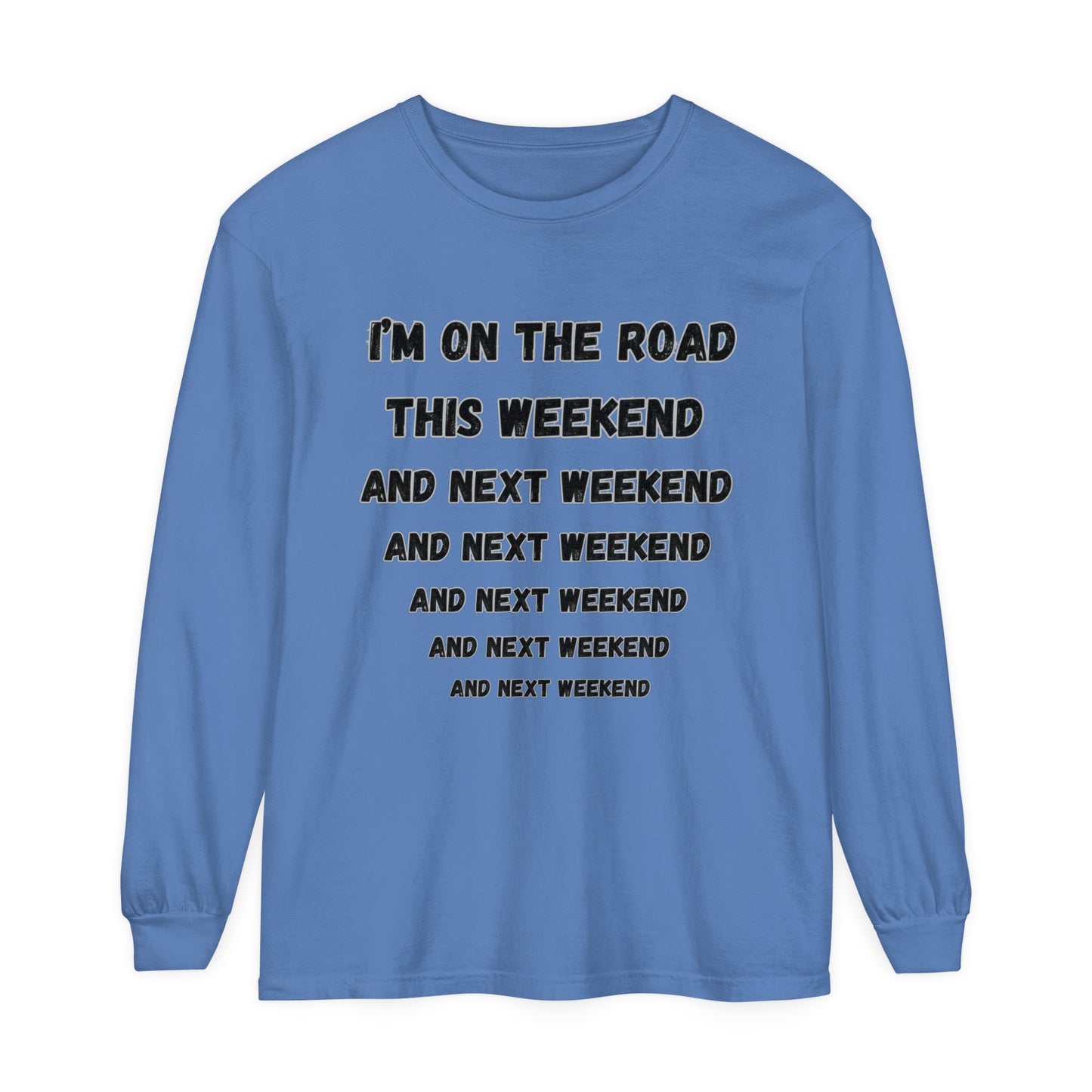 On The Road Unisex Garment-dyed Long Sleeve T-Shirt