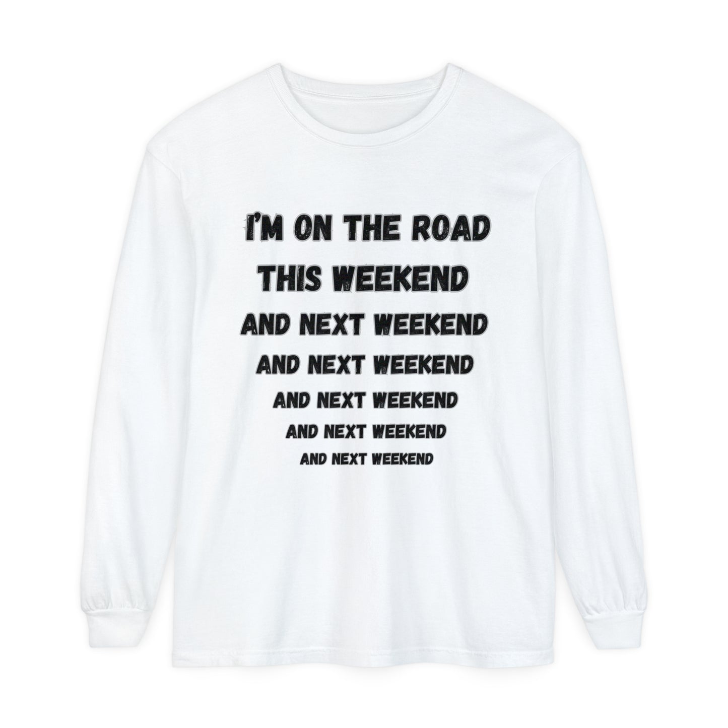 On The Road Unisex Garment-dyed Long Sleeve T-Shirt