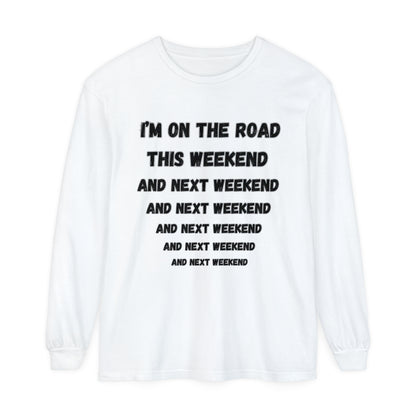 On The Road Unisex Garment-dyed Long Sleeve T-Shirt