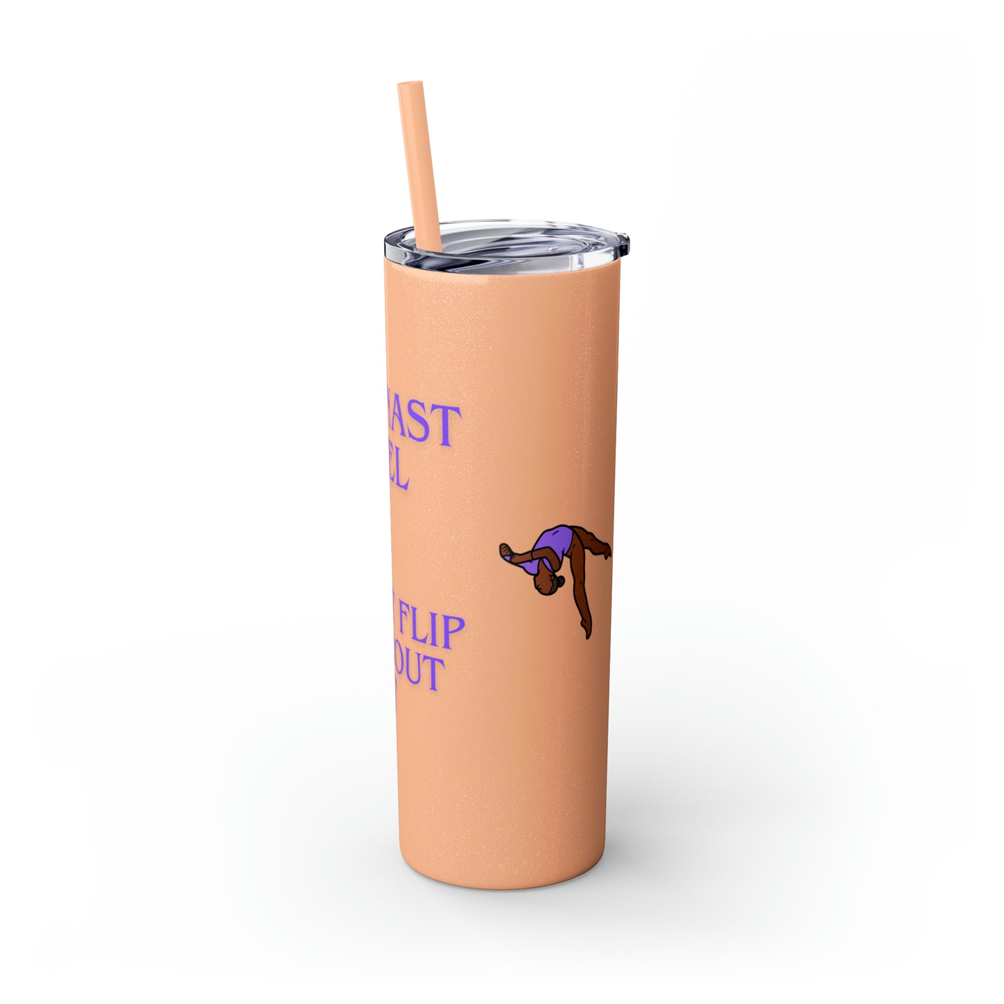 Gymnast Fuel Skinny Tumbler with Straw, 20oz