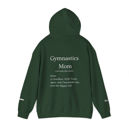 Gymnastics Mom Hoodie (Personalized Name on Sleeve)— Proud Supporter Sweatshirt