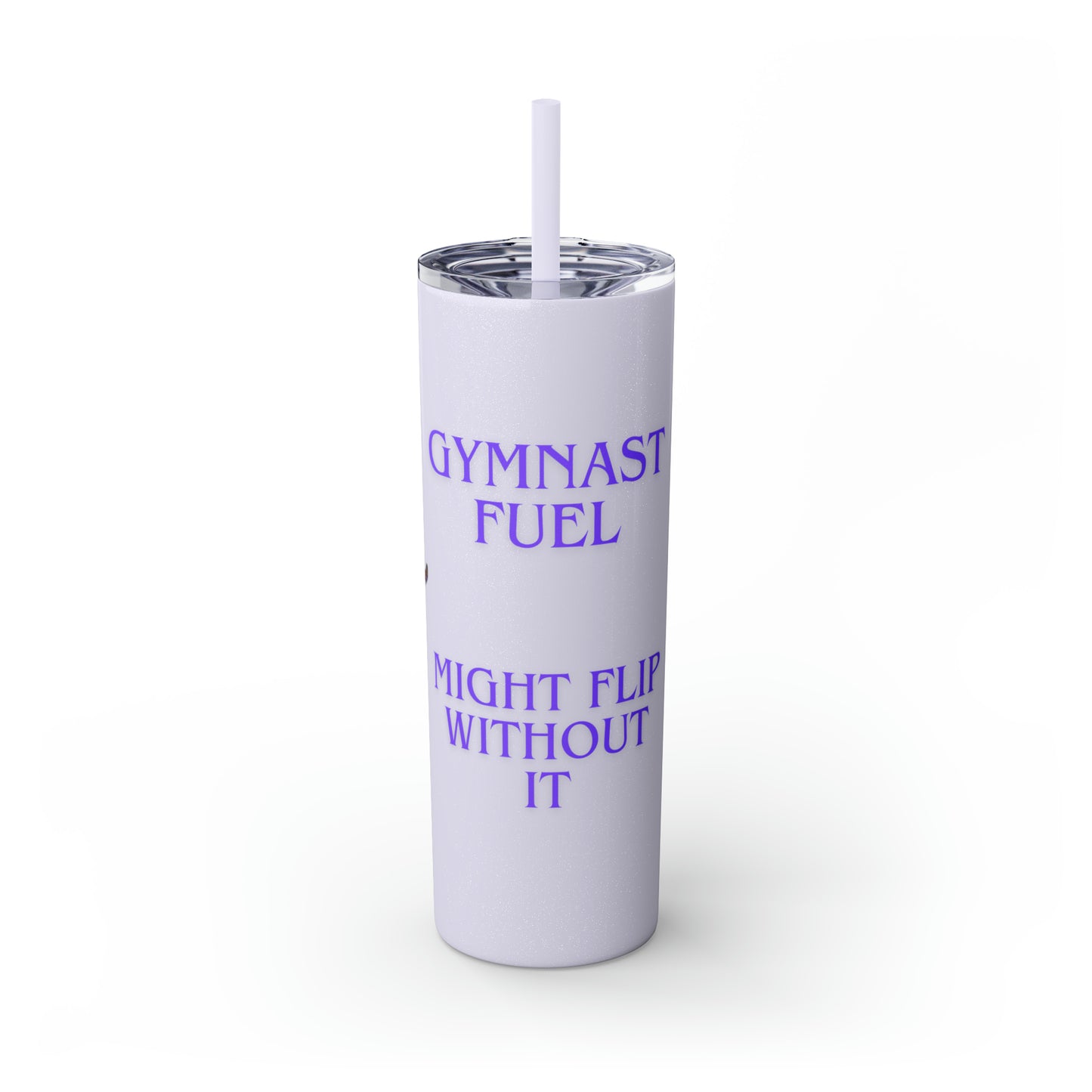 Gymnast Fuel Skinny Tumbler with Straw, 20oz