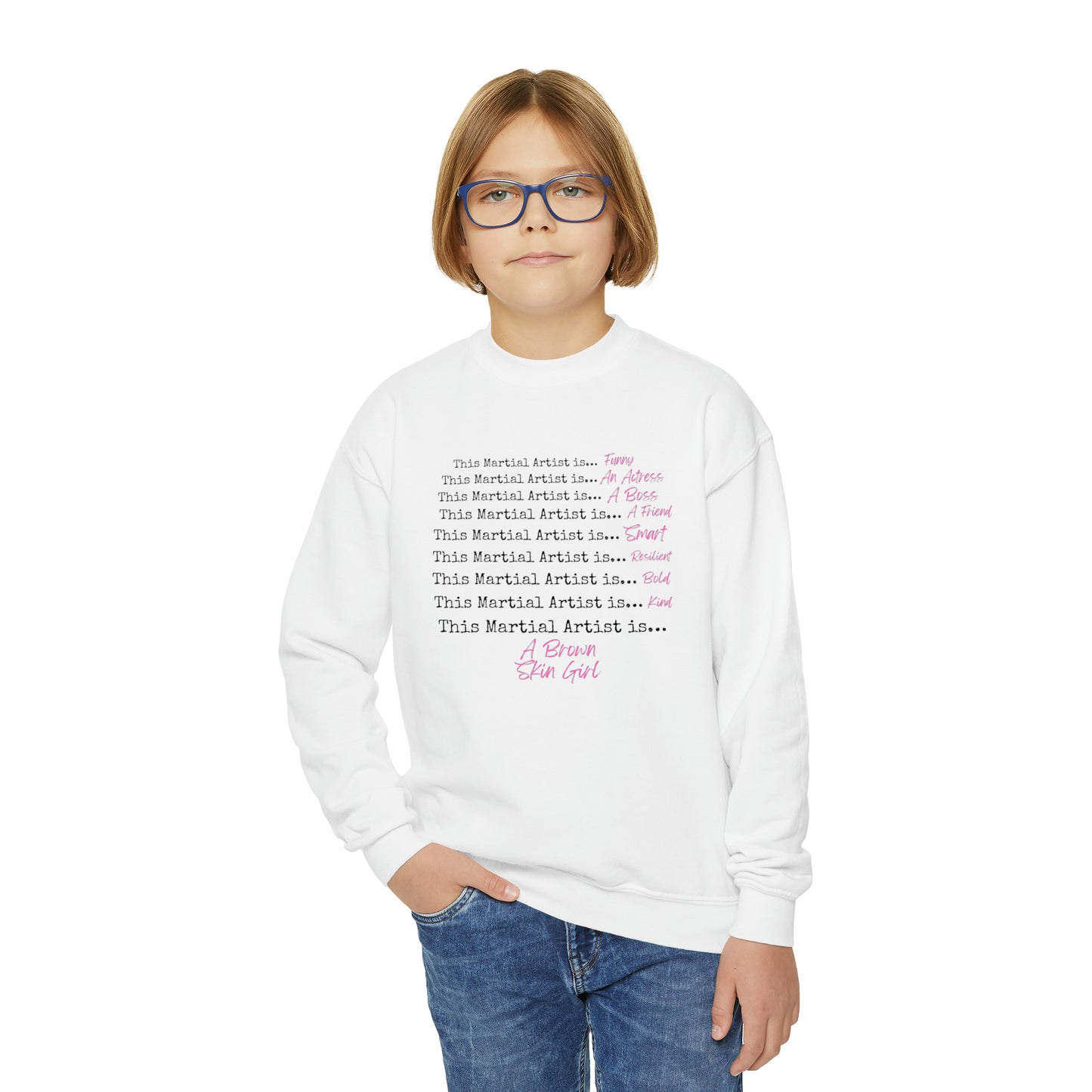 This Martial Artist Youth Crewneck Sweatshirt