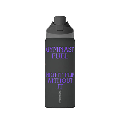 Gymnast Fuel 32oz Insulated Personalized Water Bottle — “Might Flip Without It”- Summer 2026