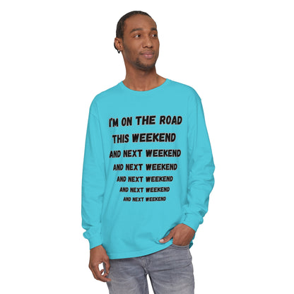 On The Road Unisex Garment-dyed Long Sleeve T-Shirt