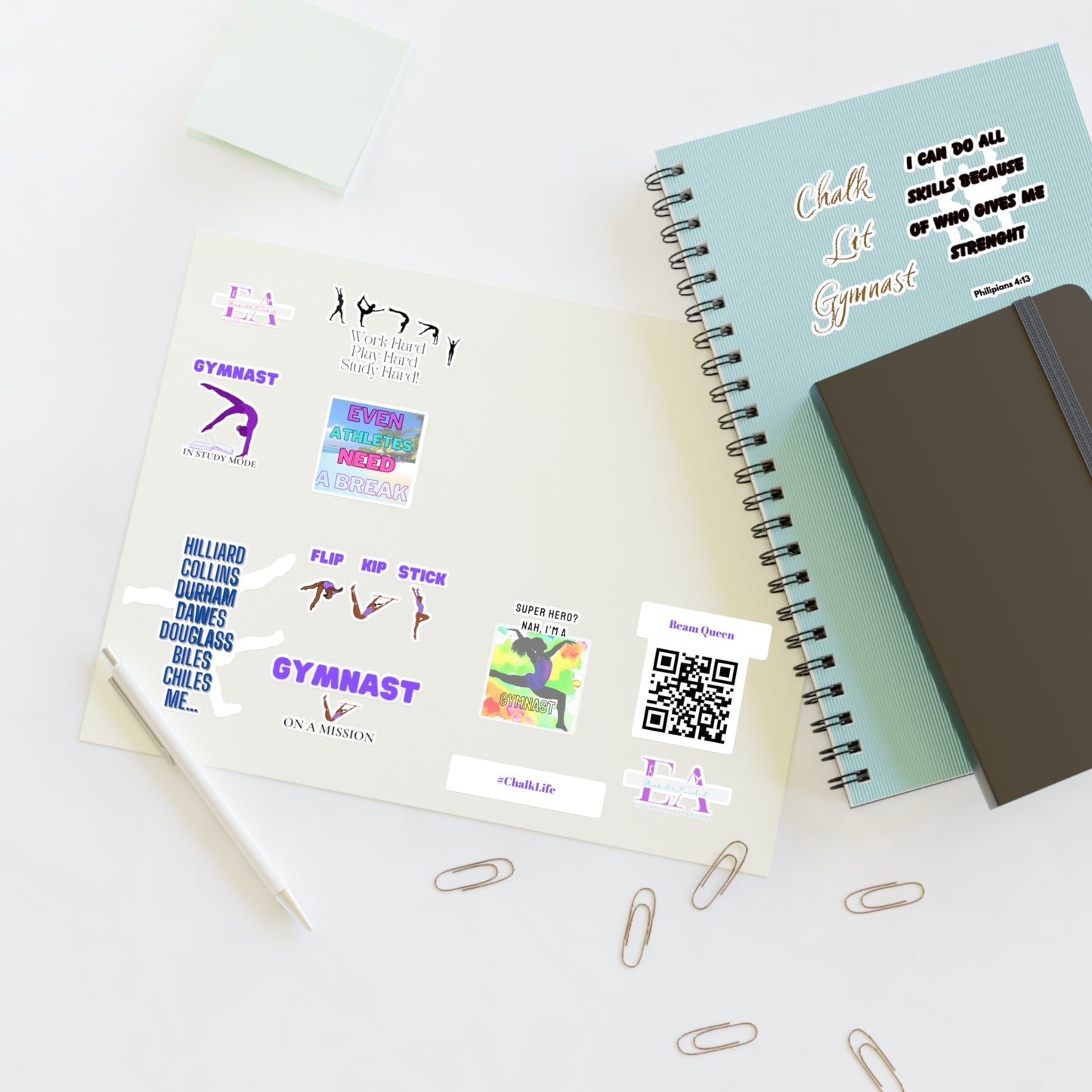 E & A Gymnast Sticker Sheets