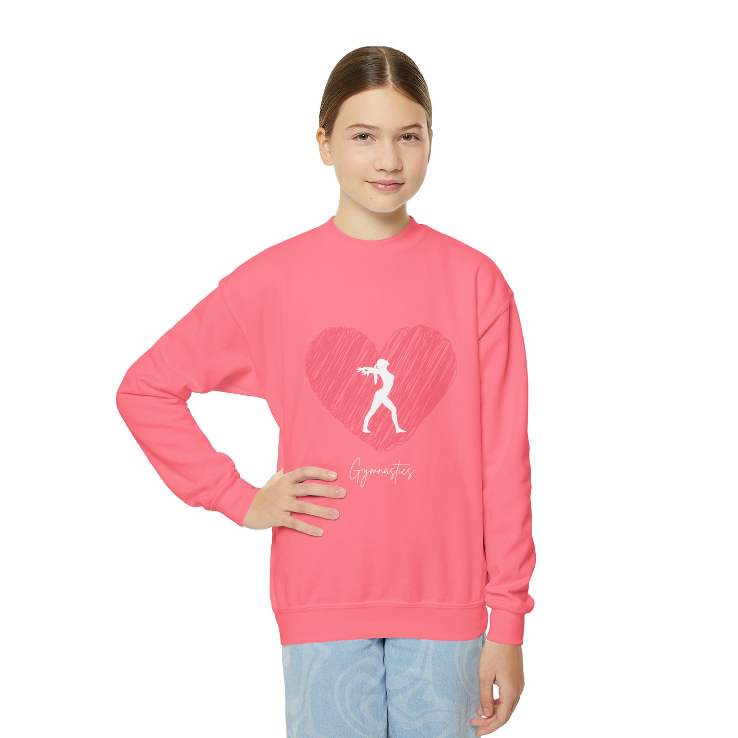 Love Gymnastics Youth Crewneck Sweatshirt