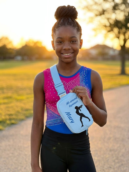 Gymnast Embroidered Personalized Sling Bag — Crossbody Sport Pack