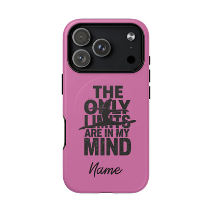 Tough Magnetic Phone Case (iPhone 18 Pro Max- iPhone 15) — “The Only Limits Are In My Mind” Motivational Design