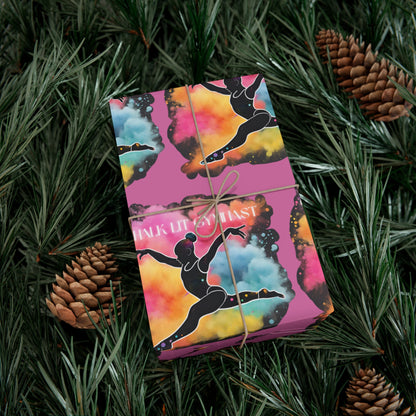 Chalk-Lit Gymnast Gift Wrap Papers