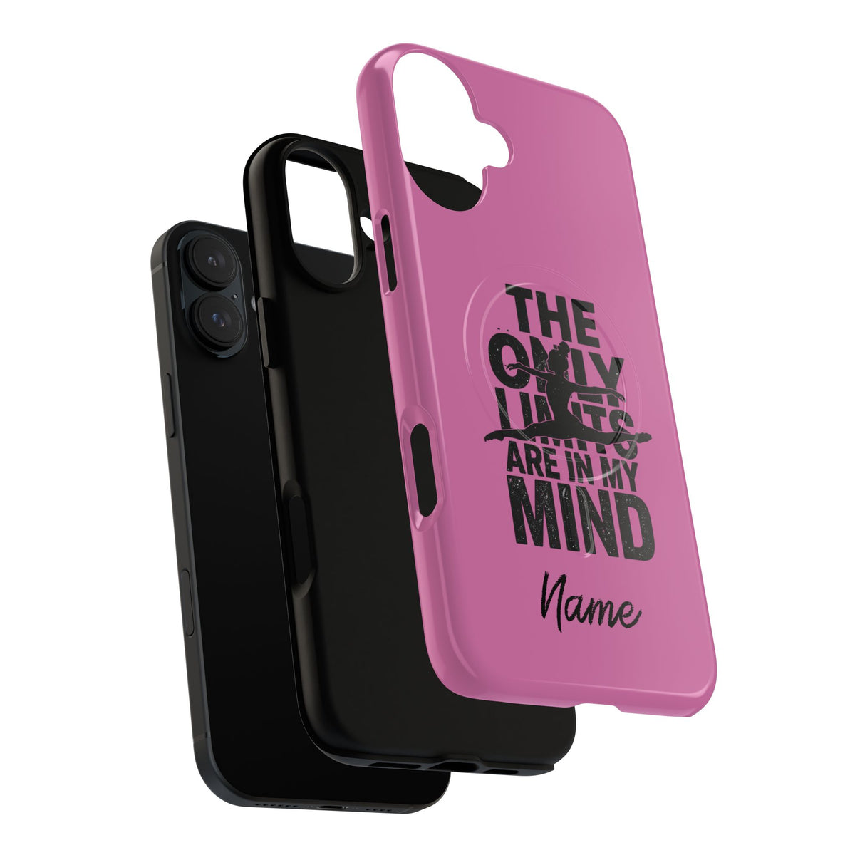 Tough Magnetic Phone Case (iPhone 18 Pro Max- iPhone 15) — “The Only Limits Are In My Mind” Motivational Design