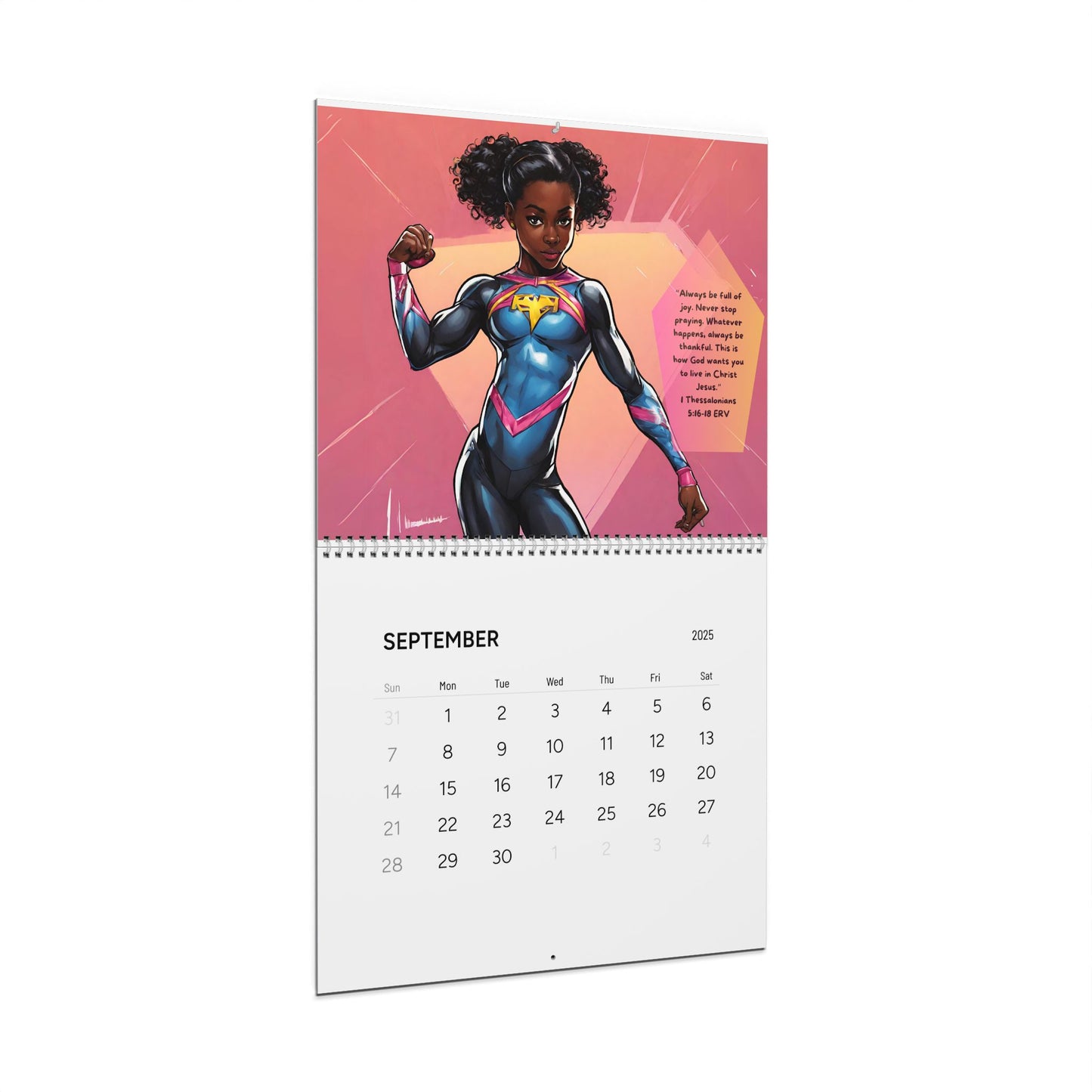 2025 Calendar Brown Girls Are Super Athletes Biblical Inspiration Edition