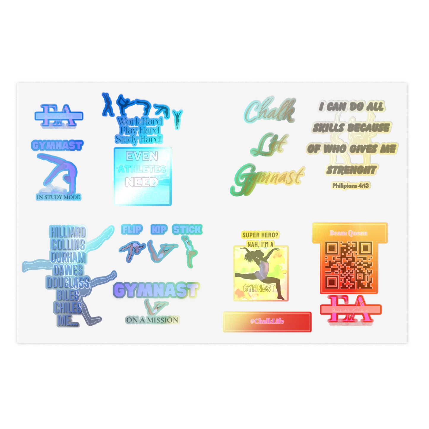 E & A Gymnast Sticker Sheets
