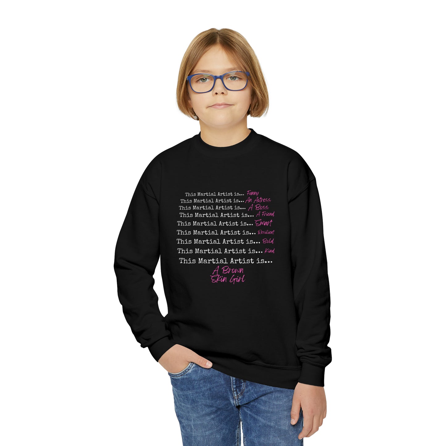 This Martial Artist Youth Crewneck Sweatshirt