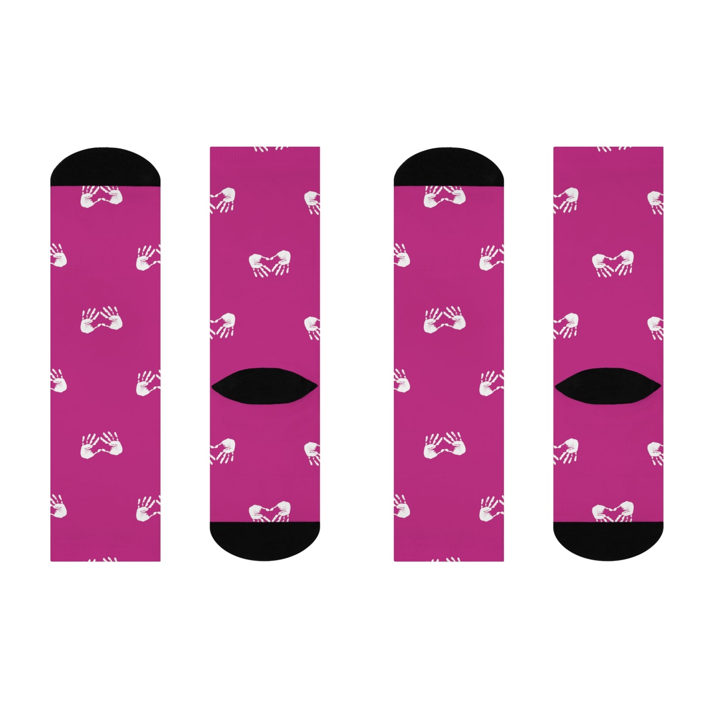 Gymnast Chalk Heart Cushioned Crew Socks (Think Pink)