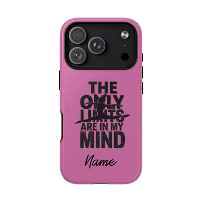 Tough Magnetic Phone Case (iPhone 18 Pro Max- iPhone 15) — “The Only Limits Are In My Mind” Motivational Design