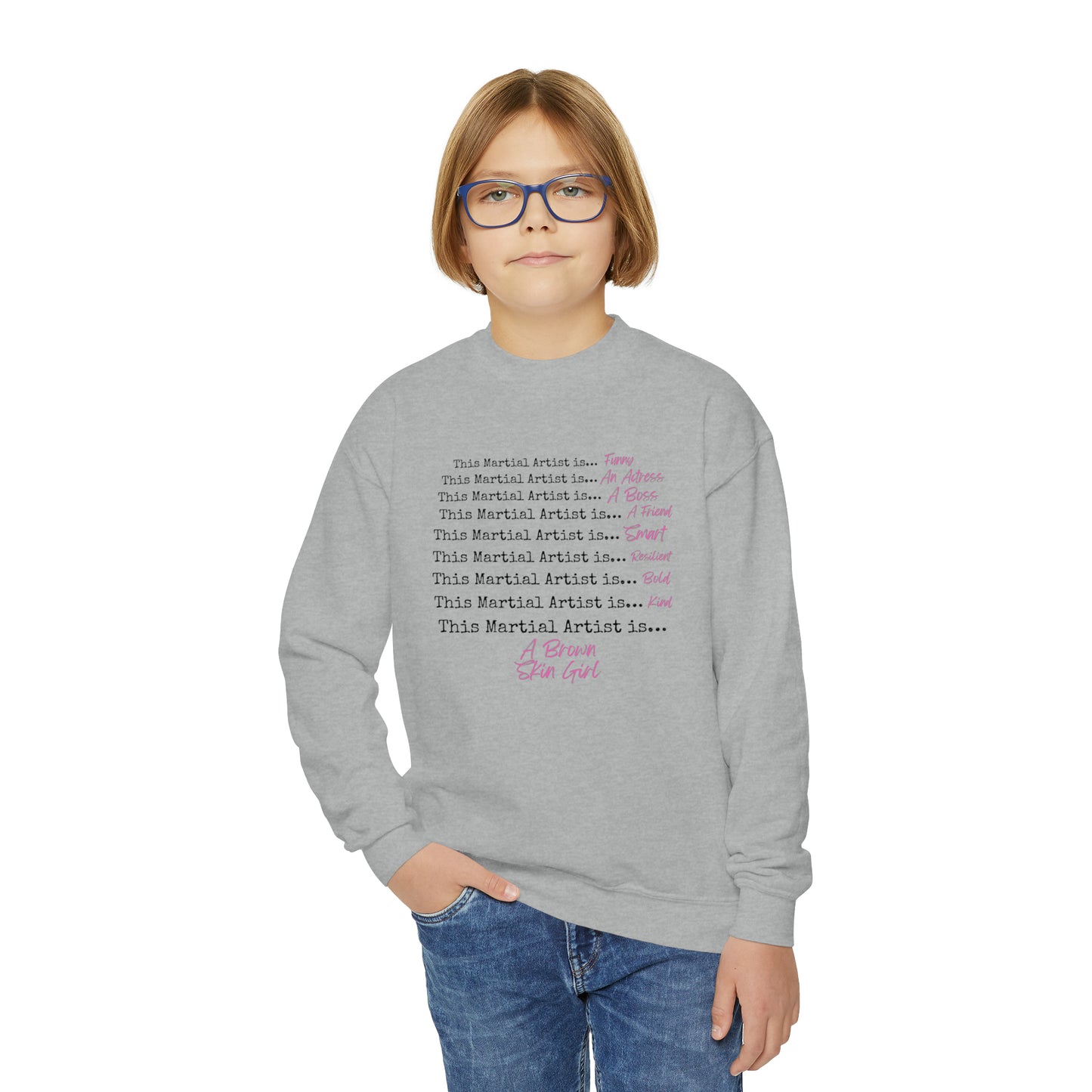 This Martial Artist Youth Crewneck Sweatshirt