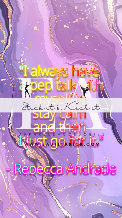 Inspirational Gymnast Quotes Phone Wallpaper (Instant Download)