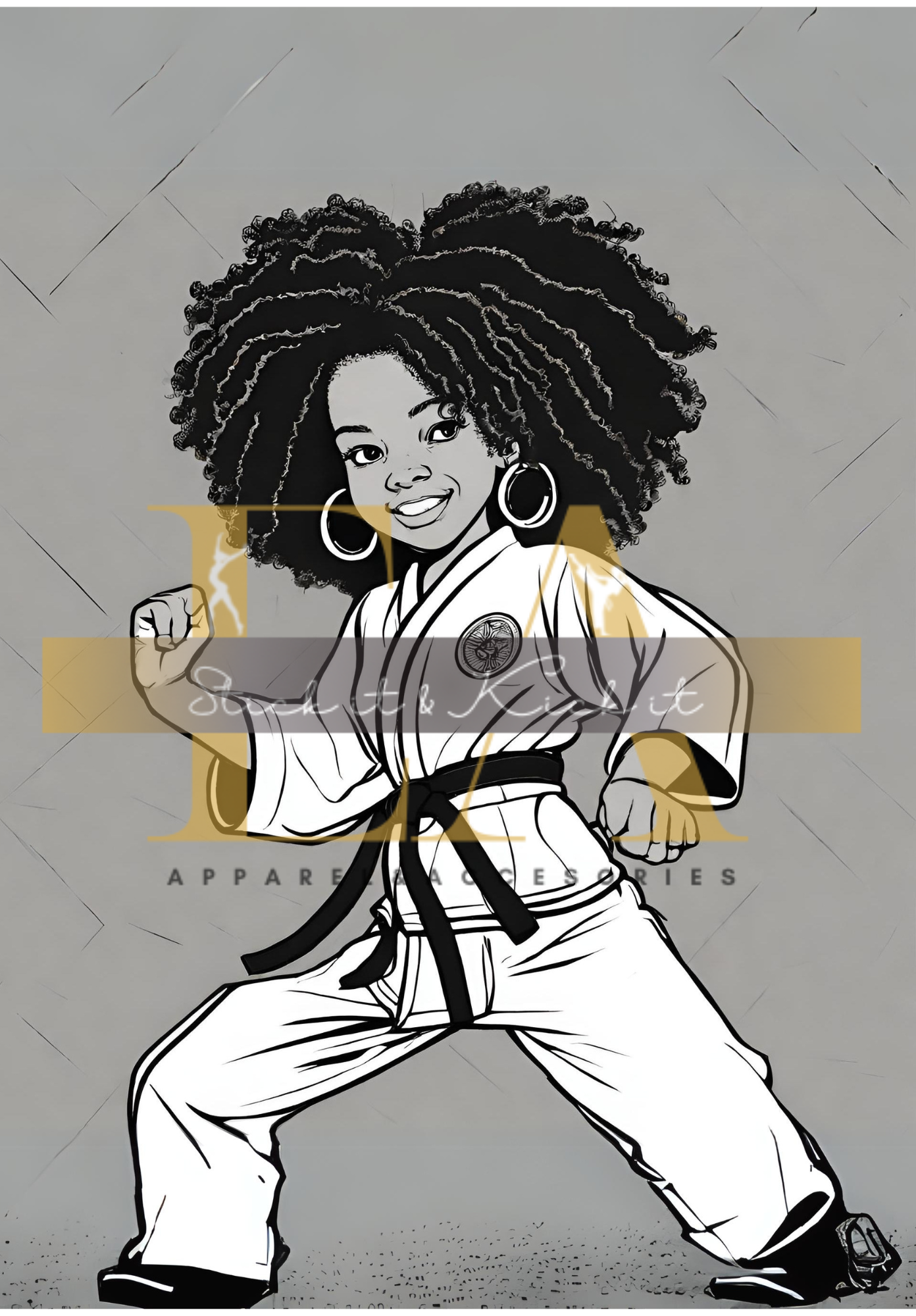 Martial Arts Girls: A Coloring and Activity Book ( Printable)